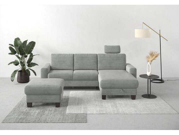 Home affaire Ecksofa Summer L-Form, mit Recamiere, mit oder ohne Bettfunktion und Bettkasten, Cord-Bezug, silberfarben Home affaire Ecksofa Summer L-Form, mit Recamiere, mit oder ohne Bettfunktion und Bettkasten, Cord-Bezug, silberfarben von Home-affaire