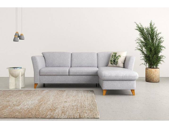 Home affaire Ecksofa Trelleborg L-Form, Federkern-Polsterung, silberfarben, mit Bettfunktion-mit Bettkasten, silber Home affaire Ecksofa Trelleborg L-Form, Federkern-Polsterung, silberfarben, mit Bettfunktion-mit Bettkasten, silber von Home-affaire