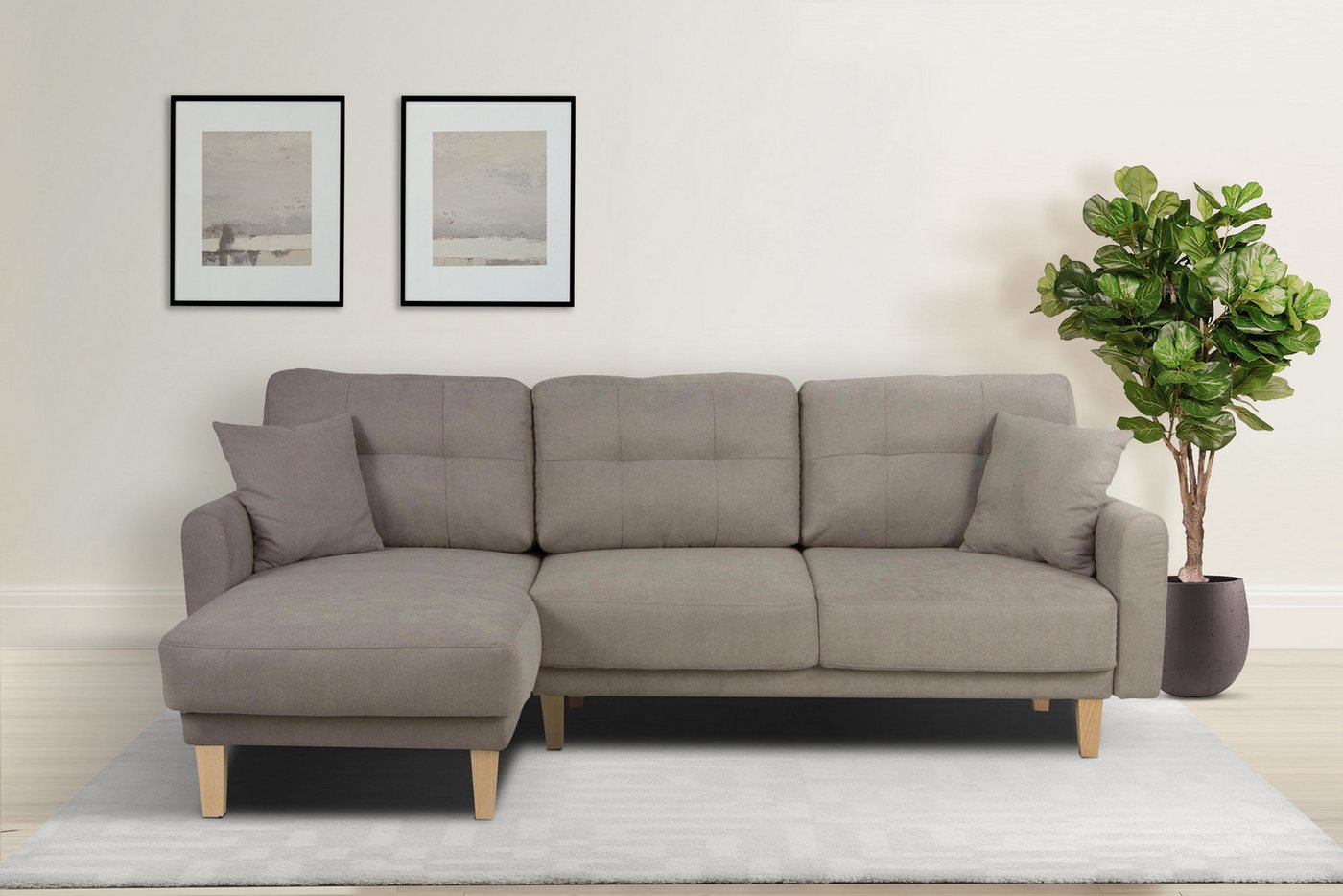 Home affaire Ecksofa TRIPLO optionale Schlafsofa mit Bettkasten, Maße B/T/H: 234/164/89 cm, L-Form wahlweise mit Bettfunktion - Liegefläche 132x210 cm Home affaire Ecksofa TRIPLO optionale Schlafsofa mit Bettkasten, Maße B/T/H: 234/164/89 cm, L-Form wahlweise mit Bettfunktion - Liegefläche 132x210 cm von Home affaire