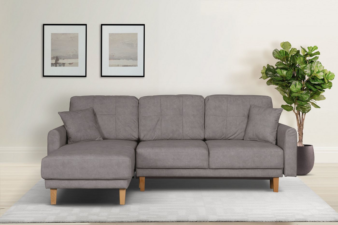 Home affaire Ecksofa TRIPLO optionale Schlafsofa mit Bettkasten, Maße B/T/H: 234/164/89 cm, L-Form wahlweise mit Bettfunktion - Liegefläche 132x210 cm Home affaire Ecksofa TRIPLO optionale Schlafsofa mit Bettkasten, Maße B/T/H: 234/164/89 cm, L-Form wahlweise mit Bettfunktion - Liegefläche 132x210 cm von Home affaire