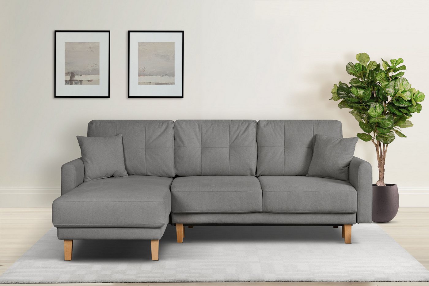 Home affaire Ecksofa TRIPLO optionale Schlafsofa mit Bettkasten, Maße B/T/H: 234/164/89 cm, L-Form wahlweise mit Bettfunktion - Liegefläche 132x210 cm Home affaire Ecksofa TRIPLO optionale Schlafsofa mit Bettkasten, Maße B/T/H: 234/164/89 cm, L-Form wahlweise mit Bettfunktion - Liegefläche 132x210 cm von Home affaire