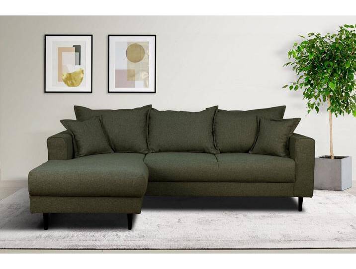 Home affaire Ecksofa VEYRAS L-Form, hoher Sitzkomfort, Maße B/T/H: 230/150/76 cm, mit Wellenunterfederung, incl. Rückenkissen und Zierkissen, grün Home affaire Ecksofa VEYRAS L-Form, hoher Sitzkomfort, Maße B/T/H: 230/150/76 cm, mit Wellenunterfederung, incl. Rückenkissen und Zierkissen, grün von Home-affaire