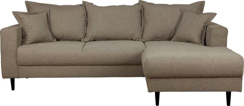Home affaire Ecksofa VEYRAS L-Form, hoher Sitzkomfort, Maße B/T/H: 230/150/76 cm, mit Wellenunterfederung, incl. Rückenkissen und Zierkissen von Home affaire