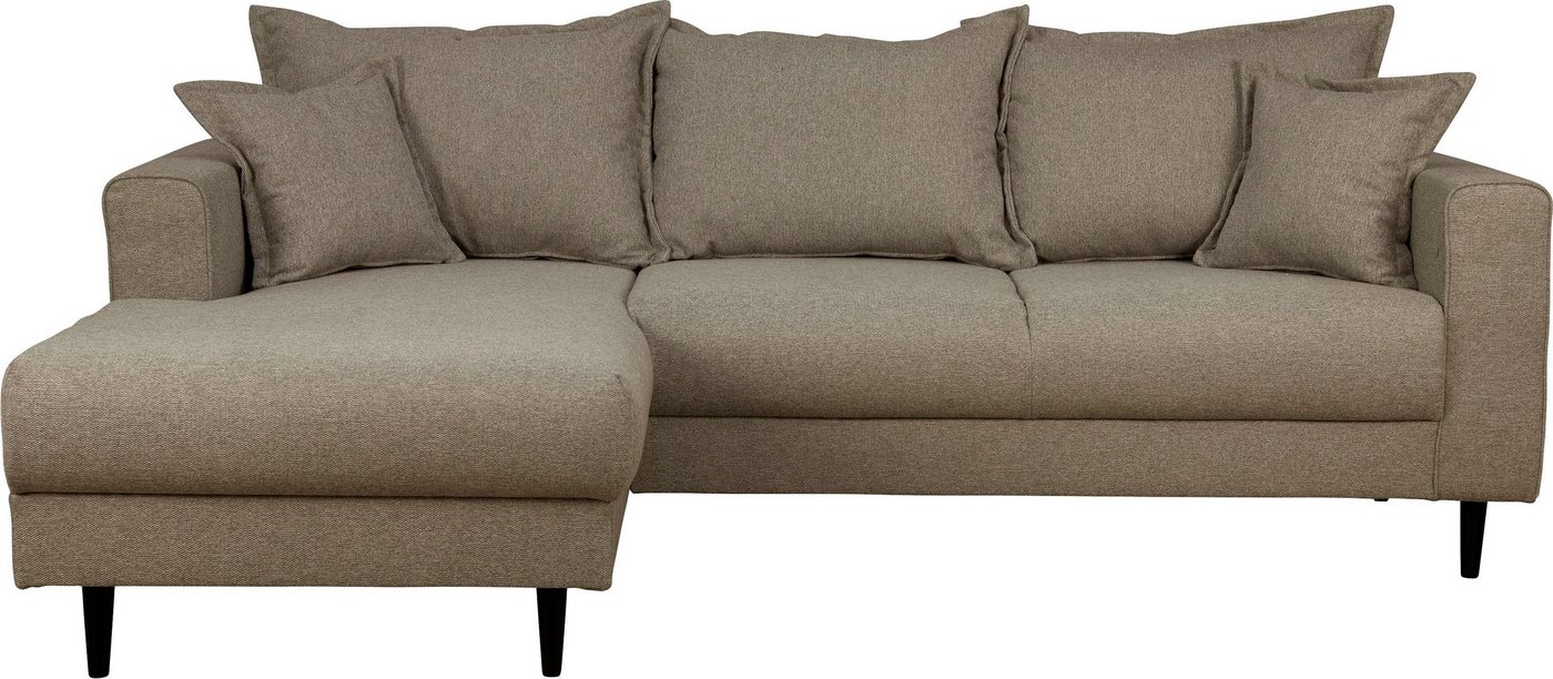 Home affaire Ecksofa VEYRAS L-Form, hoher Sitzkomfort, incl. 2 Zierkissen mit Keder, B/T/H: 230/150/76 cm von Home affaire