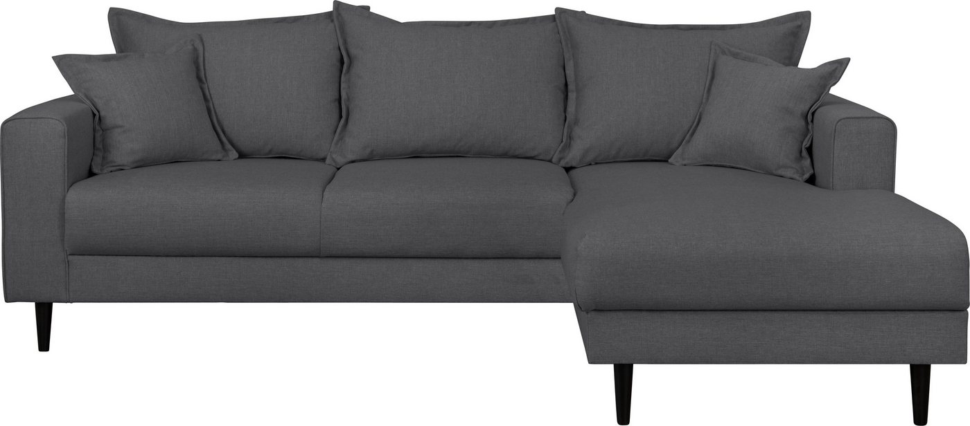 Home affaire Ecksofa VEYRAS L-Form, hoher Sitzkomfort, incl. 2 Zierkissen mit Keder, B/T/H: 230/150/76 cm von Home affaire