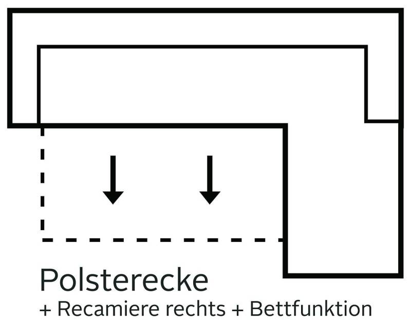 Home affaire Ecksofa Ventura L-Form, wahlweise mit Bettfunktion und Bettfunktion/Bettkasten von Home affaire