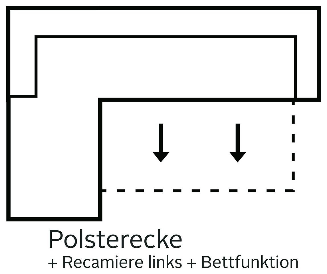 Home affaire Ecksofa Ventura, wahlweise mit Bettfunktion und Bettfunktion/Bettkasten von Home affaire