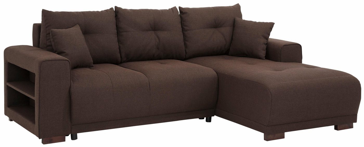 Home affaire Ecksofa Viborg L-Form, mit Regal in der Armlehne, wahlweise mit Bettfunktion von Home affaire