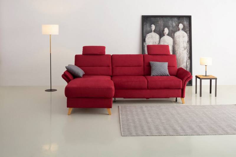 Home affaire Ecksofa Westerland L-Form, Federkern-Polsterung, wahlweise mit Bettfunktion, Bettkasten von Home affaire