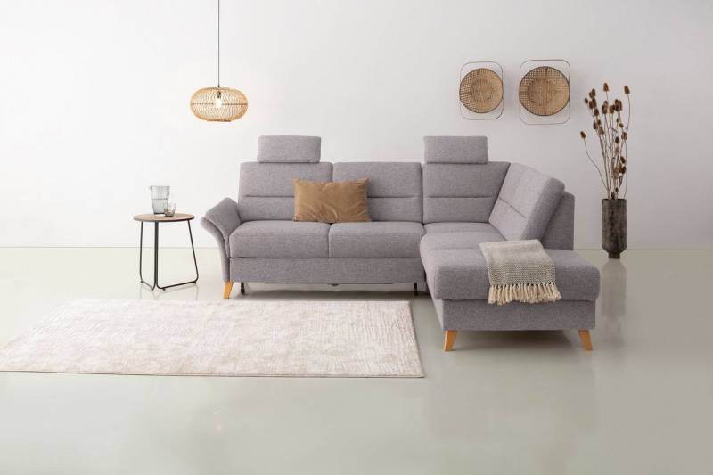 Home affaire Ecksofa Westerland L-Form, Federkern-Polsterung, wahlweise mit Bettfunktion, Bettkasten von Home affaire