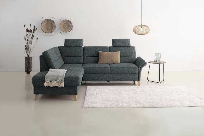 Home affaire Ecksofa Westerland L-Form, Federkern-Polsterung, wahlweise mit Bettfunktion, Bettkasten von Home affaire