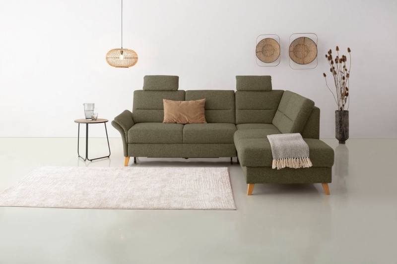 Home affaire Ecksofa Westerland L-Form, Federkern-Polsterung, wahlweise mit Bettfunktion, Bettkasten von Home affaire