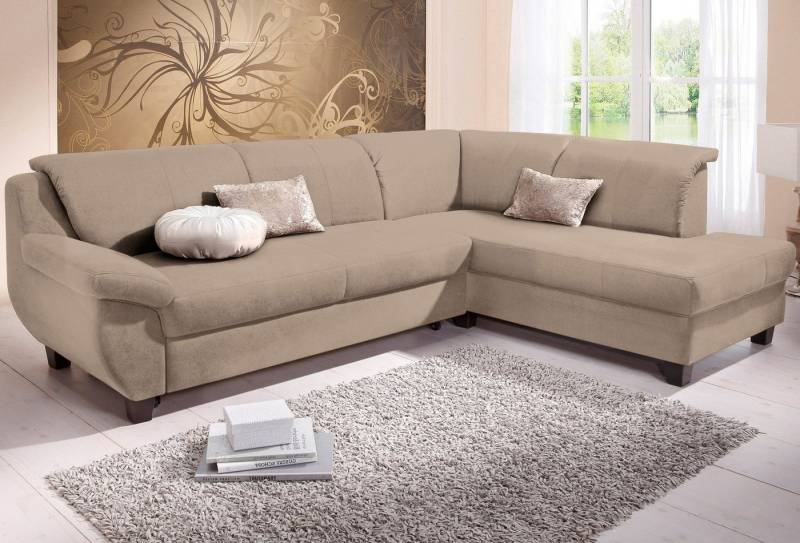 Home affaire Ecksofa Yesterday zeitlos und elegant, bequeme Armlehnen, L-Form, Microfaser, natur von Home affaire