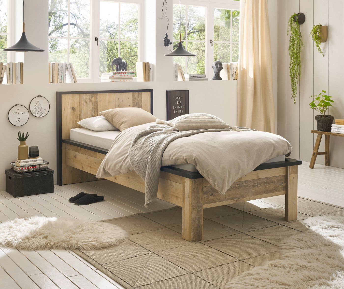 Home affaire Einzelbett SHERWOOD, aus FSC-zertifiziertem Holzwerkstoff von Home affaire