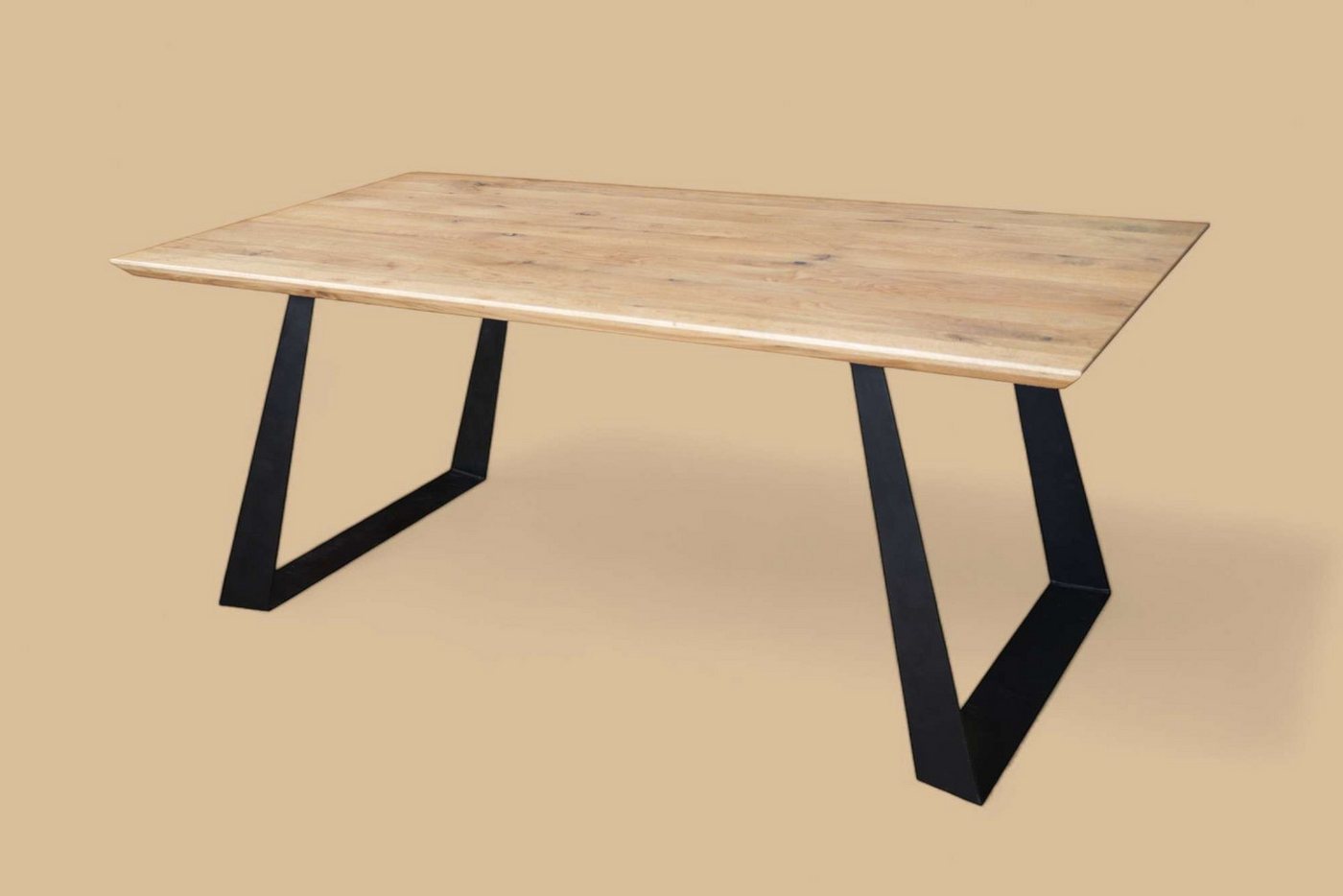 Home affaire Essgruppe Ena Sitzgruppe für Küche/Esszimmer, Esstisch mit 4 Polsterstühlen 5tlg, (Set, 5-tlg., 5-tlg), Stuhlbeine in Eiche Natur oder Buche Schwarz, Tisch 180 cm, U-Gestell von Home affaire