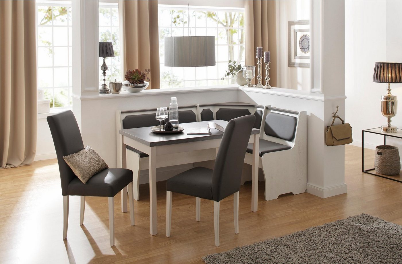 Home affaire Essgruppe Spree, (Set, 5-tlg), bestehend aus Eckbank, Tisch und 2 Stühlen von Home affaire