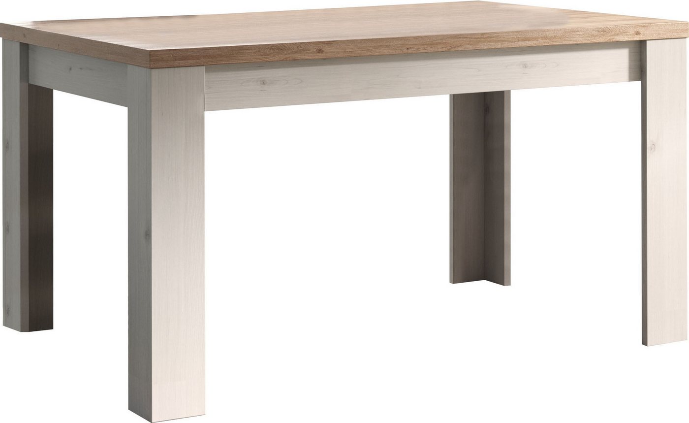 Home affaire Esstisch Country 137 x 90 cm, Küchentisch, Esszimmertisch, zweifarbig, rechteckig, Esstisch ausziehbar, erweiterbar auf 185 cm von Home affaire
