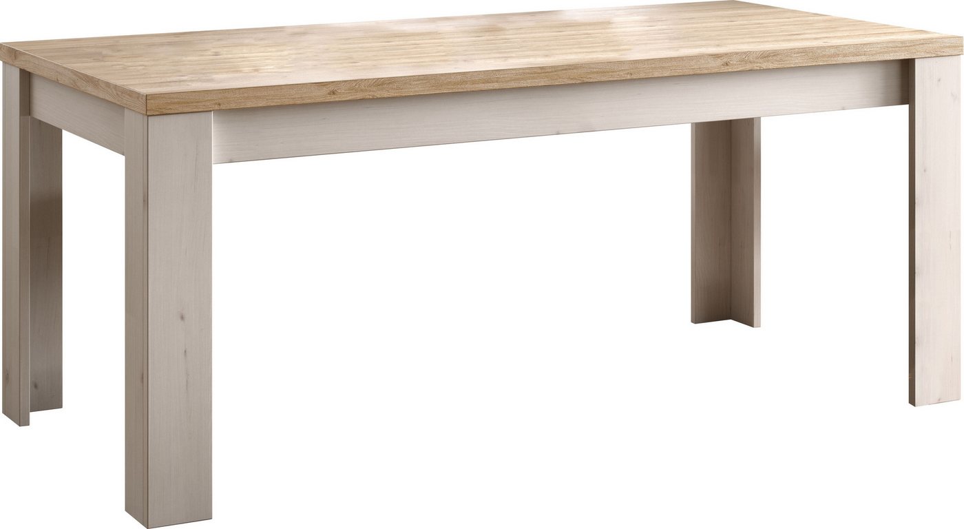 Home affaire Esstisch Country 180 x 90 cm, Küchentisch, Esszimmertisch, zweifarbig, rechteckig, Tischplattenstärke 38 mm von Home affaire