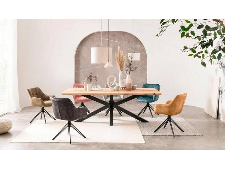 Home affaire Esstisch Hudson, erweiterbar durch Ansteckplatte Hudson, beige von Home-affaire