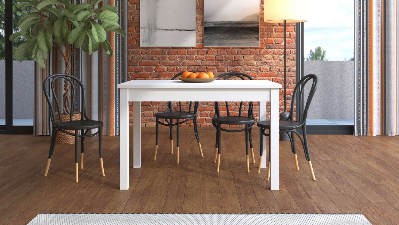 Home affaire Esstisch Narvik Küchentisch, Verlängerbar durch Einlegeplatte von Home affaire