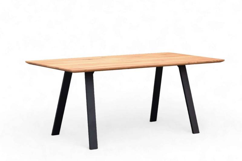 Home affaire Esstisch Reidigen Küchentisch, A-Form Metallgestell, Wildeiche massiv geölt, Baum Kante oder Schweizer Kante, erhältlich in 3 Größen und 2 Farben Home affaire Esstisch Reidigen Küchentisch, A-Form Metallgestell, Wildeiche massiv geölt, Baum Kante oder Schweizer Kante, erhältlich in 3 Größen und 2 Farben von Home affaire