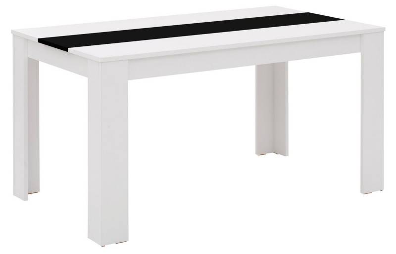 HELA Esstisch SIMONE, Breite 140cm, mit Wendeeinlage Dekor/Schwarz, Unser Bestpreis von HELA