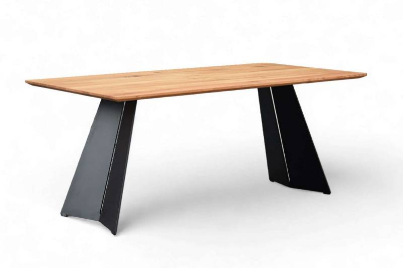 Home affaire Esstisch Winteregg Küchentisch, Metall-Wangengestell, Wildeiche massiv geölt, Baum Kante oder Schweizer Kante, erhältlich in 3 Größen und 2 Farben Home affaire Esstisch Winteregg Küchentisch, Metall-Wangengestell, Wildeiche massiv geölt, Baum Kante oder Schweizer Kante, erhältlich in 3 Größen und 2 Farben von Home affaire