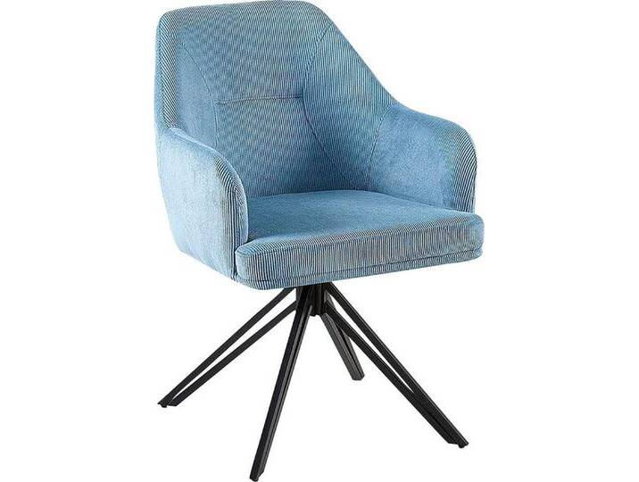 Home affaire Esszimmerstuhl Alaro (2 St), mit Drehfunktion, Armlehnstuhl, blau von Home-affaire