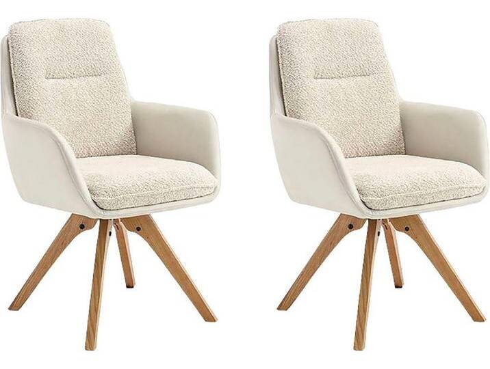 Home affaire Esszimmerstuhl Barcelona (Set, 2 St), verschiedene Gestelle in Holz oder Metall, beige von Home-affaire
