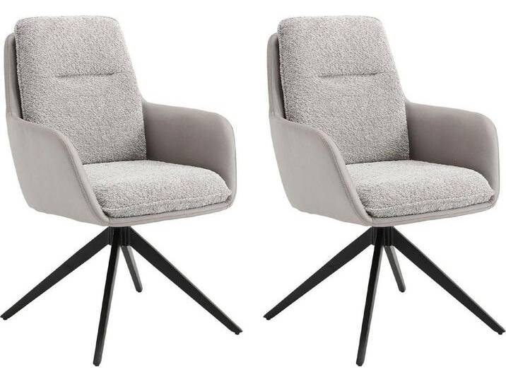Home affaire Esszimmerstuhl Barcelona (Set, 2 St), verschiedene Gestelle in Holz oder Metall, grau von Home-affaire