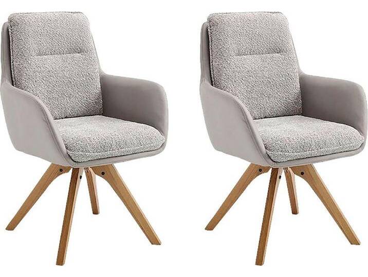 Home affaire Esszimmerstuhl Barcelona (Set, 2 St), verschiedene Gestelle in Holz oder Metall, grau von Home-affaire