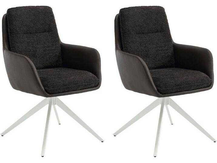 Home affaire Esszimmerstuhl Barcelona (Set, 2 St), verschiedene Gestelle in Holz oder Metall, schwarz von Home-affaire