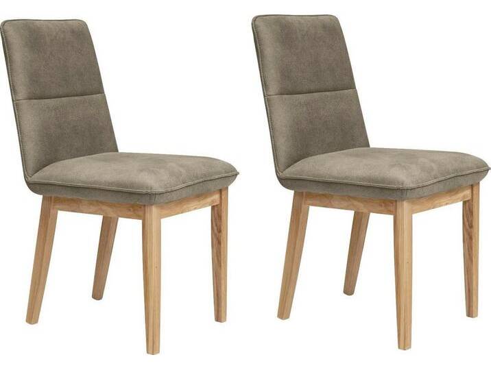 Home affaire Esszimmerstuhl Beluna Polsterstuhl Esszimmer Bestseller (Set, 2 St), Gestell und Beine aus massiver Eiche modernes Landhaus, braun von Home-affaire