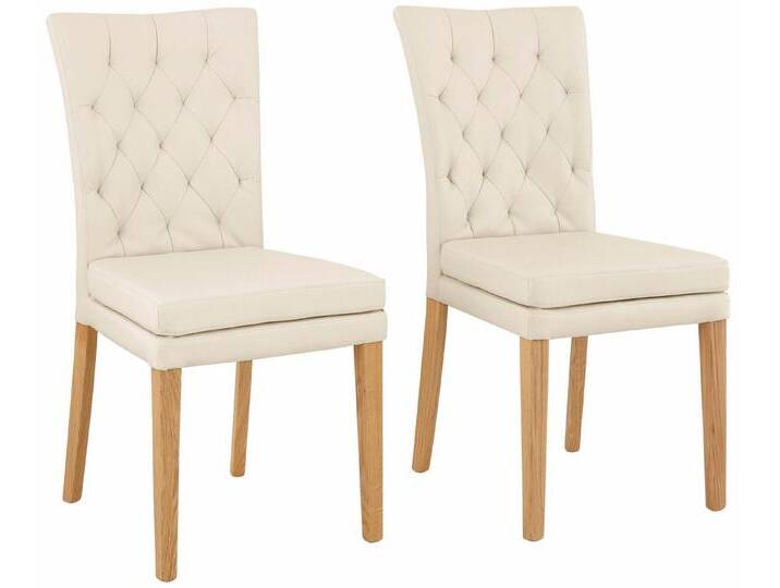 Home affaire Esszimmerstuhl Colorado BESTSELLER Polsterstuhl (Set, 2 St), Beine in eiche oder nussbaum. Im 2er, 4er oder 6er-Set, beige weiß, beige von Home-affaire