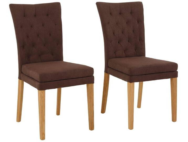 Home affaire Esszimmerstuhl Colorado BESTSELLER Polsterstuhl (Set, 2 St), Beine in eiche oder nussbaum. Im 2er, 4er oder 6er-Set, braun, braun von Home-affaire