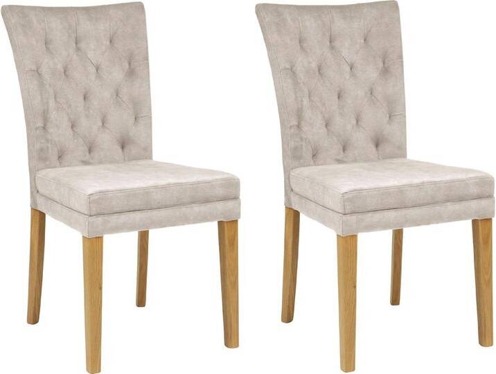 Home affaire Esszimmerstuhl Colorado BESTSELLER Polsterstuhl (Set, 2 St), Beine in eiche oder nussbaum. Im 2er, 4er oder 6er-Set, weiß, milky von Home-affaire