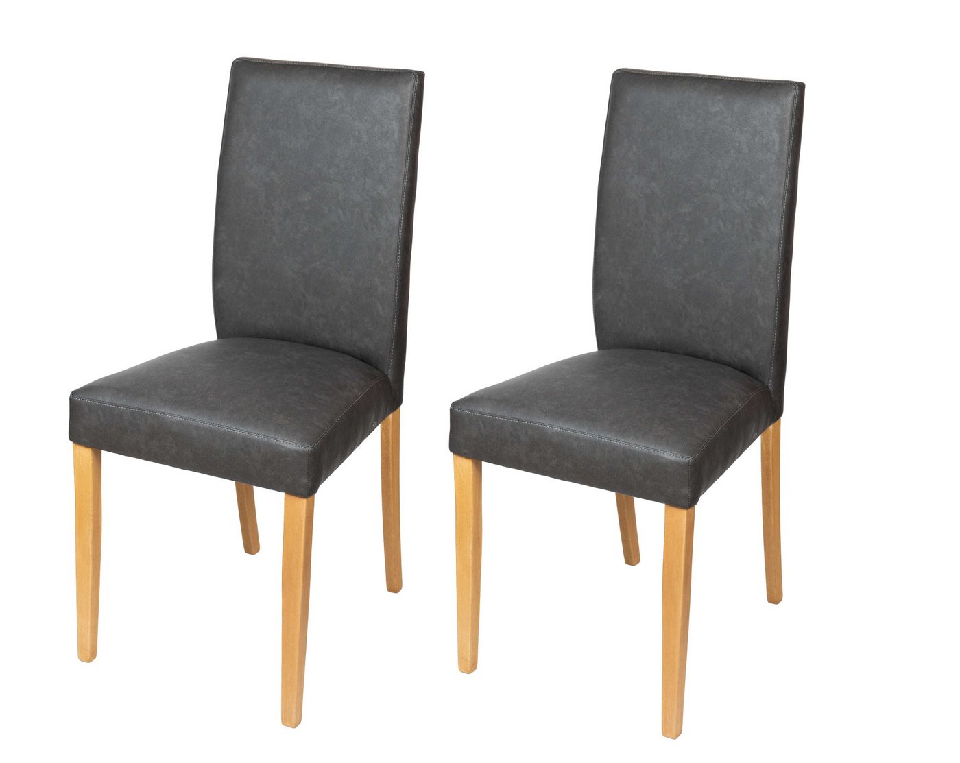 Home affaire Esszimmerstuhl Evona Polsterstuhl, Küchenstuhl, 4-Fußstuhl (2 St), Kunstleder, 3 Farben, Massivholzbeine, stabil, zeitlos von Home affaire