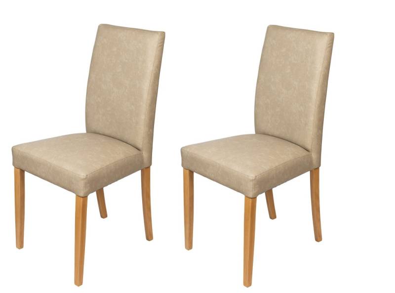 Home affaire Esszimmerstuhl Evona Polsterstuhl, Küchenstuhl, 4-Fußstuhl (2 St), Kunstleder, 3 Farben, Massivholzbeine, stabil, zeitlos von Home affaire