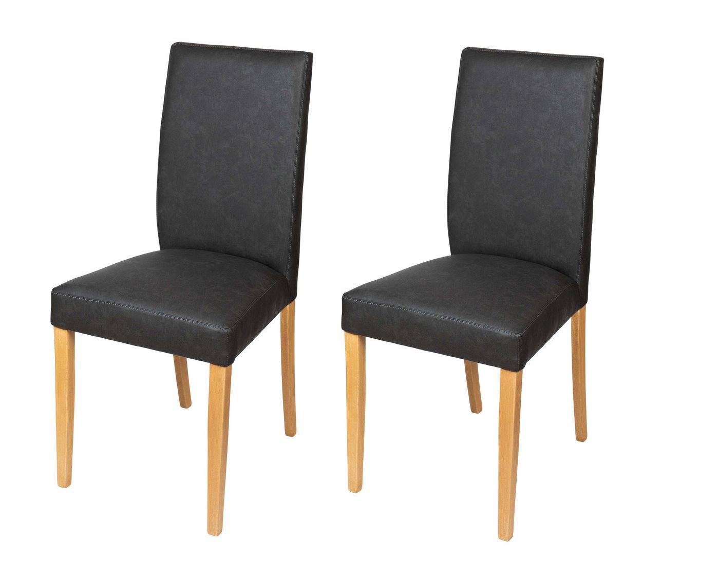 Home affaire Esszimmerstuhl Evona Polsterstuhl, Küchenstuhl, 4-Fußstuhl (2 St), Kunstleder, 3 Farben, Massivholzbeine, stabil, zeitlos von Home affaire