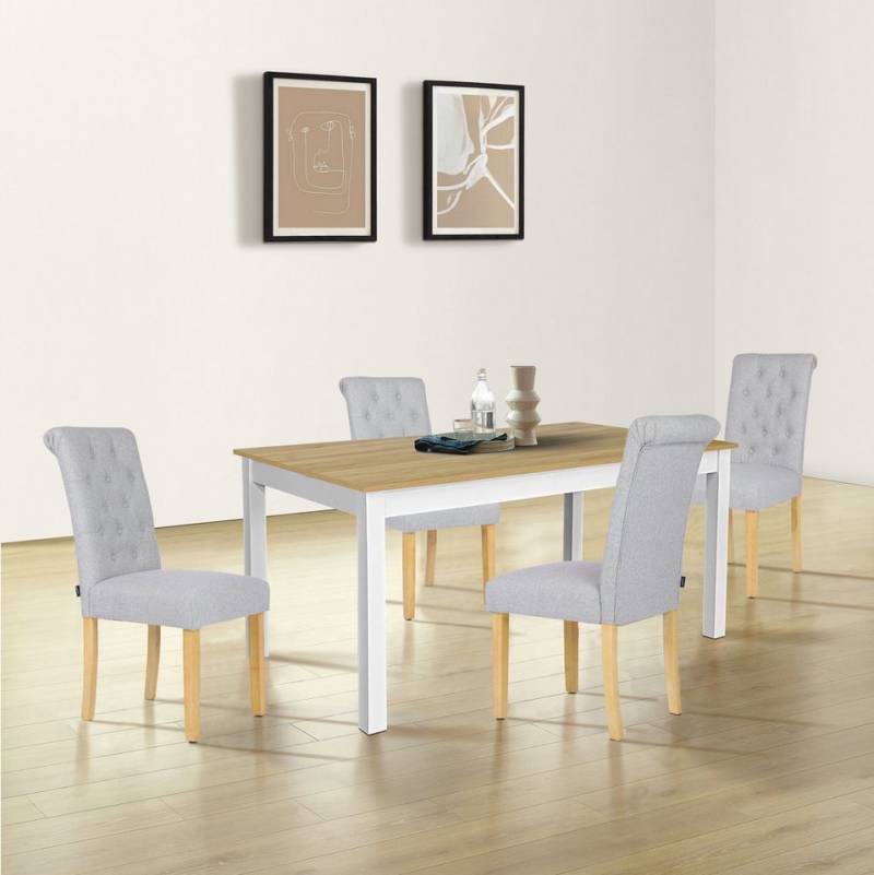 Home affaire Esszimmerstuhl Liao, TOPSELLER!, OTTOs Choice, 2er-Set (Set), pflegeleichter Webstoff Bezug, Knopfheftung, Sitzhöhe ca. 51 cm von Home affaire