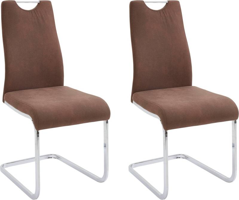 Home affaire Esszimmerstuhl Milano (Set, 2 St), (2 oder 4 Stück), Bezug in Microfaser oder Cord, Freischwinger von Home affaire