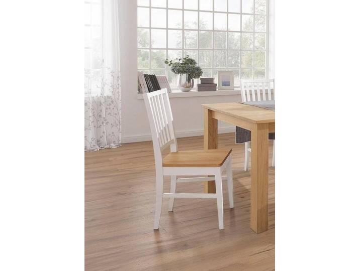 Home affaire Esszimmerstuhl Ruanda Holzstuhl (Set, 6 St), im 2er, 4er oder 6er-Set, Küchenstuhl, weiß, weiß-Eiche von Home-affaire