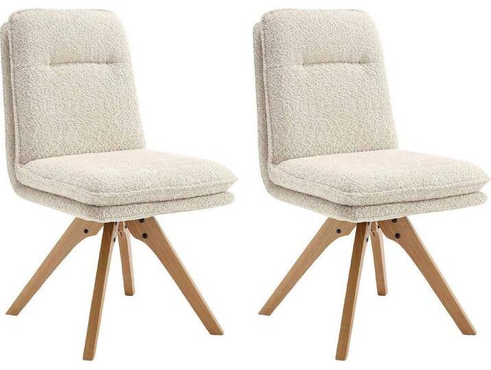 Home affaire Esszimmerstuhl Valencia (Set, 2 St), verschiedene Gestelle in Holz oder Metall, beige von Home-affaire