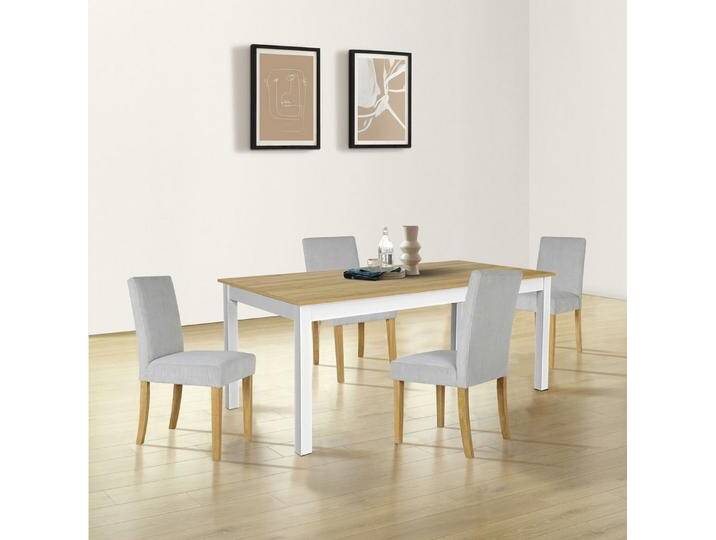 Home affaire Esszimmerstuhl Winikon, TOPSELLER!, OTTOs Choice (Set, 2 St), Massivholzgestell, moderner Cordbezug, bequem gepolstert, grau, 2 St. von Home-affaire