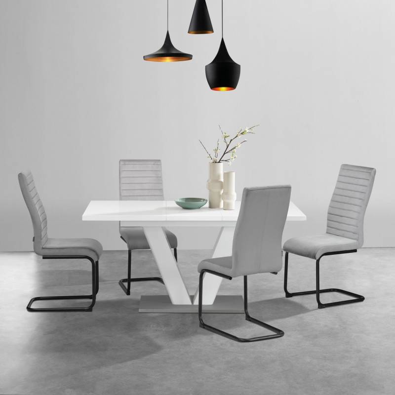 Home affaire Freischwinger ELBACH, TOPSELLER!, OTTOs Choice (Set, 2 St), TOPSELLER!, Polsterstuhl mit Metallgestell, pflegeleichtem Samtvelours von Home affaire