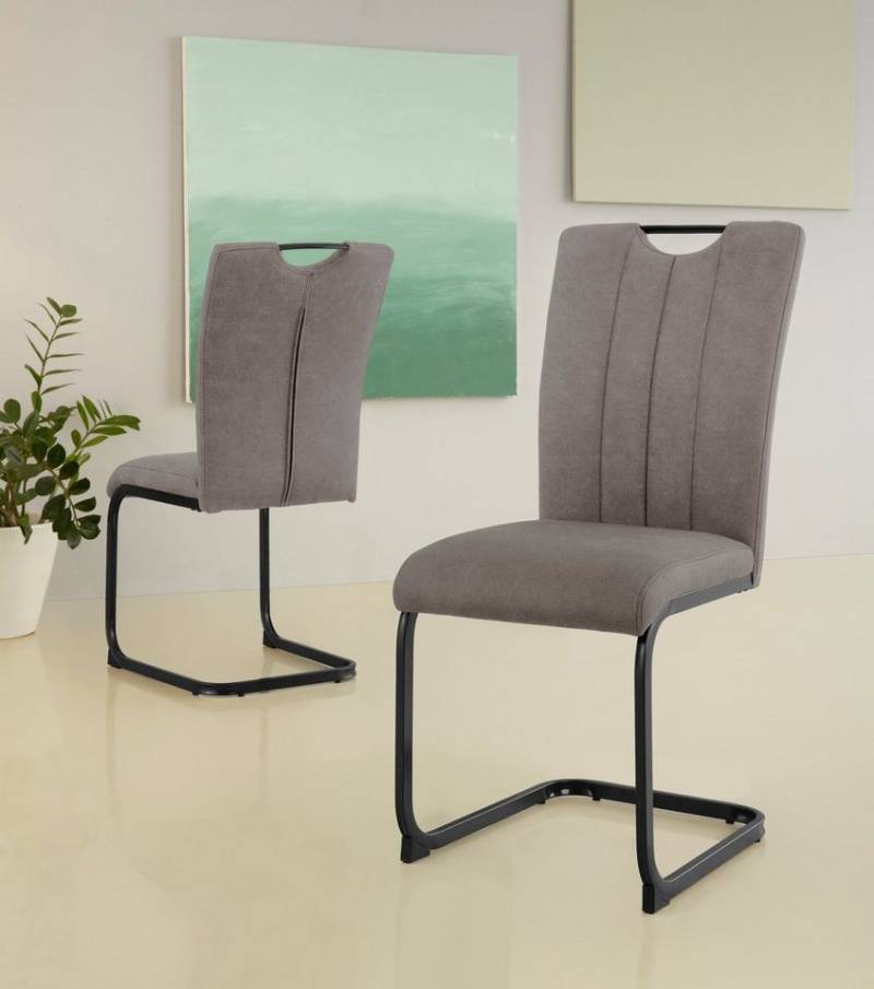Home affaire Freischwinger Napoli (Set, 2 St), Vintage-Mikrofaser Bezug, Belastbarkeit bis 130kg, im 2er oder 4er Set von Home affaire