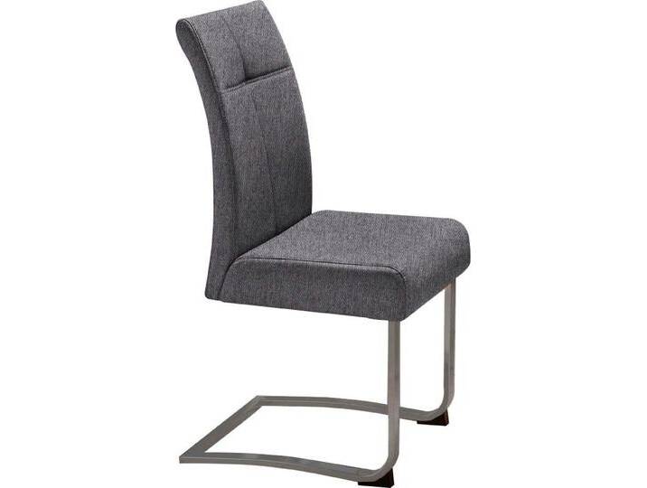 Home affaire Freischwinger Rab (Set, 2 St), Bezug in verschiedenen Qualitäten, maximale Belastbarkeit 120 kg, grau, dunkelgrau (Capulet 4009) von Home-affaire