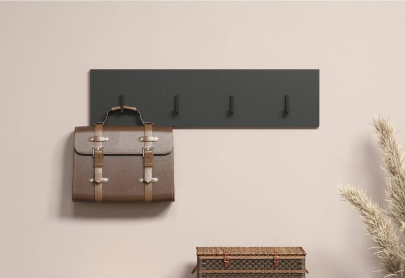 Home affaire Garderobenleiste Estepona (1 St), Wandpaneel mit 4 Kleiderhaken – (B/T/H) 80/2/20 cm von Home affaire