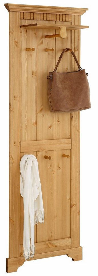 Home affaire Garderobenpaneel Rustic, aus massiver Kiefer, Breite 64 cm, FSC®-zertifiziert von Home affaire