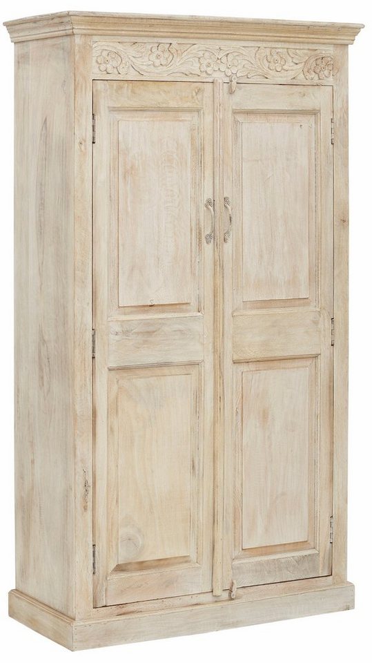 Home affaire Garderobenschrank Devdan mit dekorativen Fräsungen oben, Breite 100 cm, viel Stauraum von Home affaire